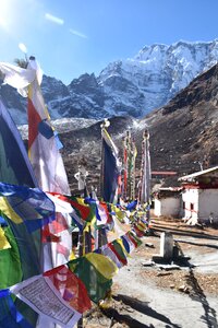 Prayer flags himalayas mountains