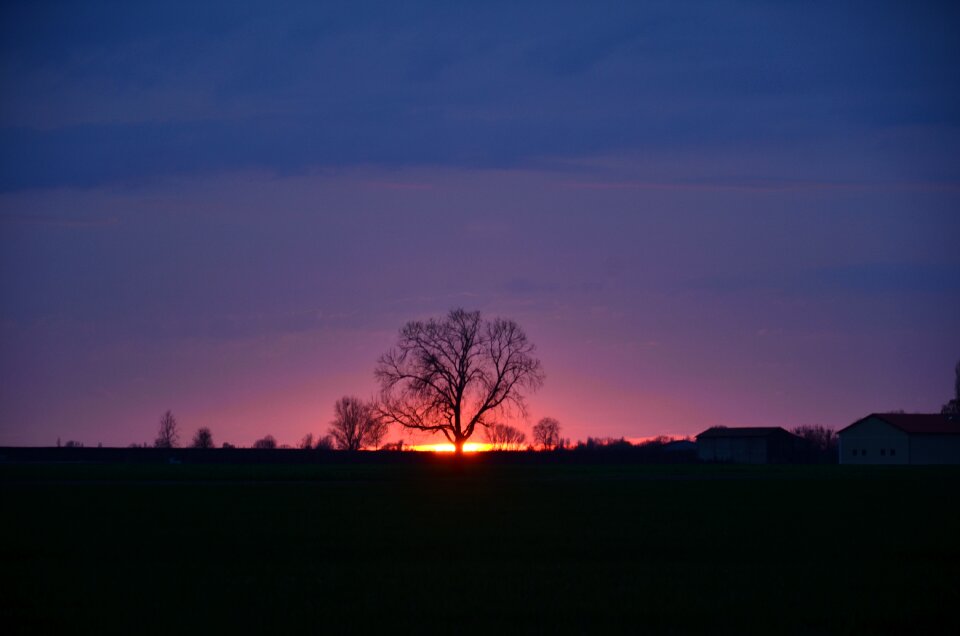 Panoramic sunset dawn