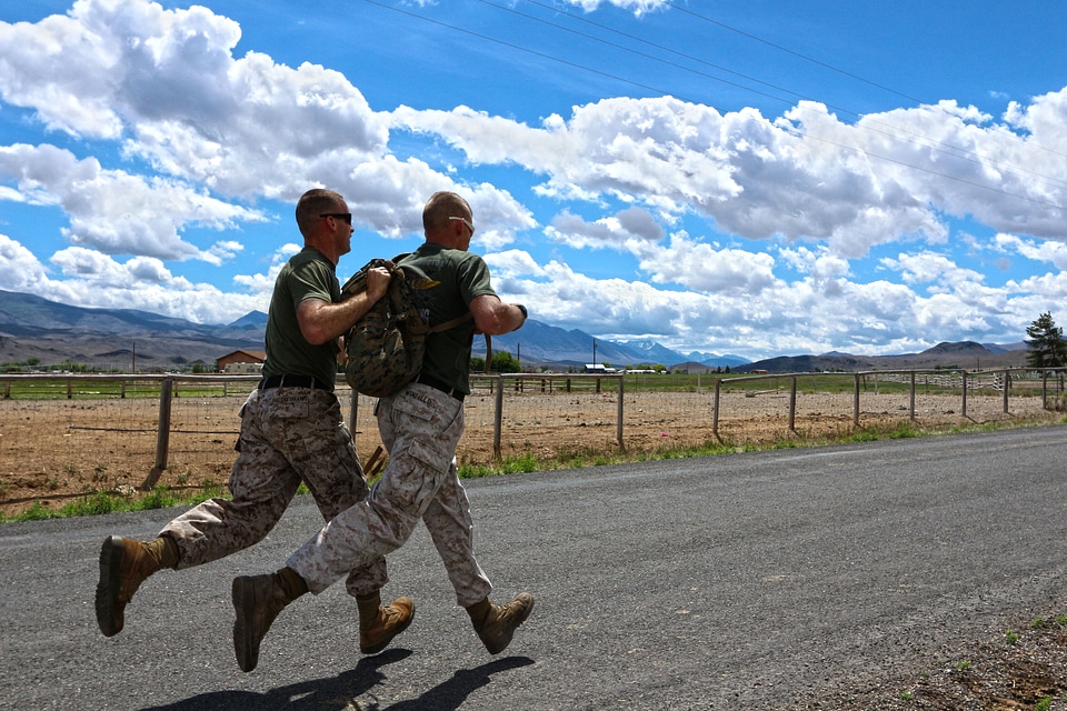 Running jogging military