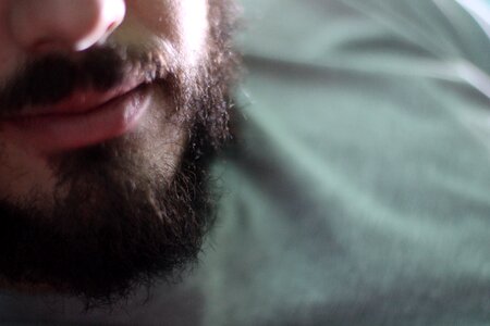Beard man mouth photo