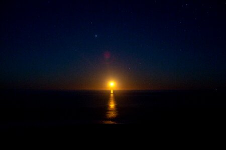 Nature moon dawn photo