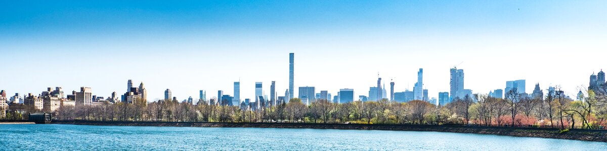 Panorama city skyline photo