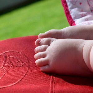 Woman girl feet
