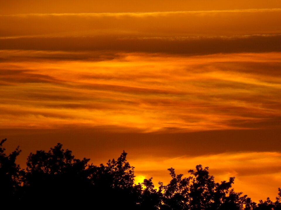 Sun evening sky