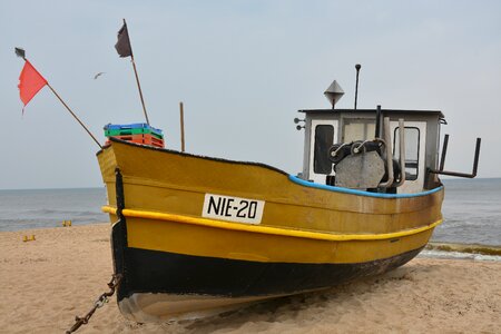 Fishing vessel cutter beach photo