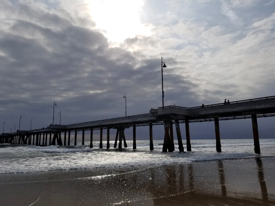 Beach sunset seashore photo