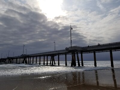 Beach sunset seashore photo