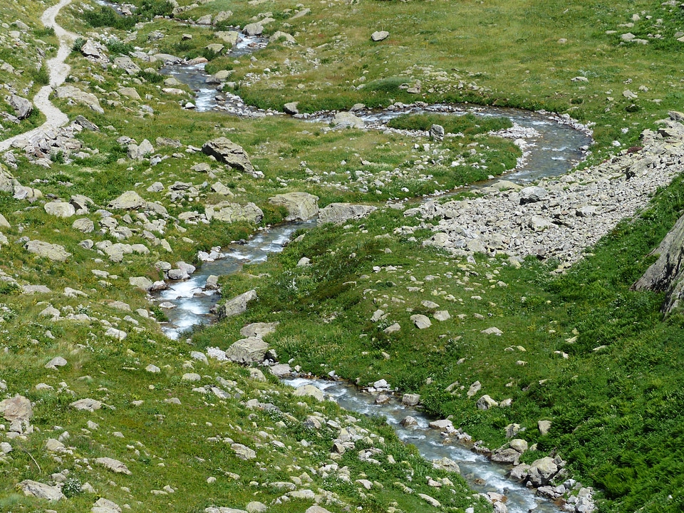 Idyllic beautiful hiking