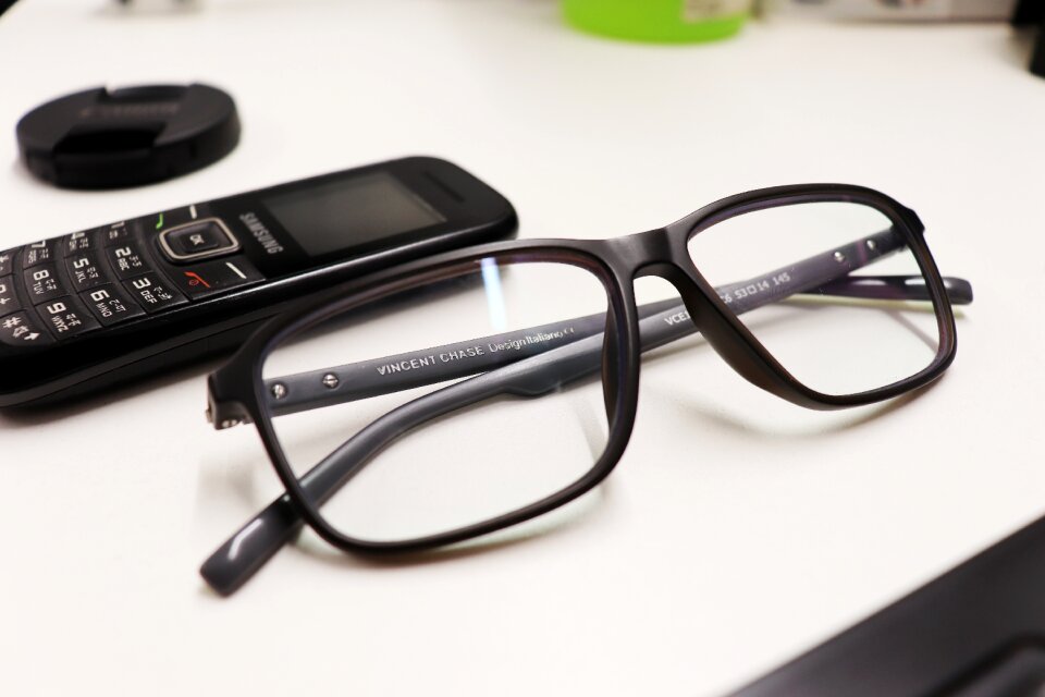 Modern eyeglasses desktop