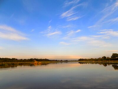 Sunset nature river