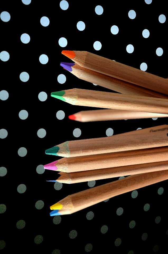 Wood colored pencil school