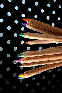Wood colored pencil school