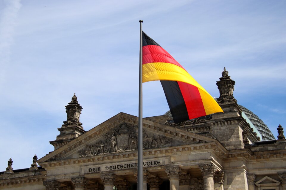 Flag german flag cloud photo