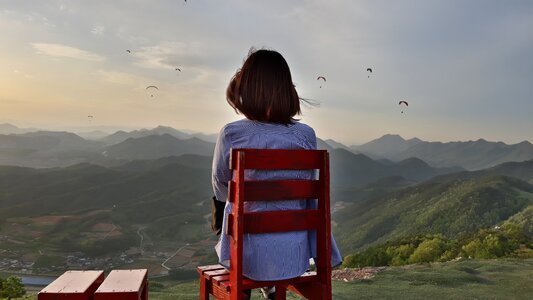 Nature mountain woman