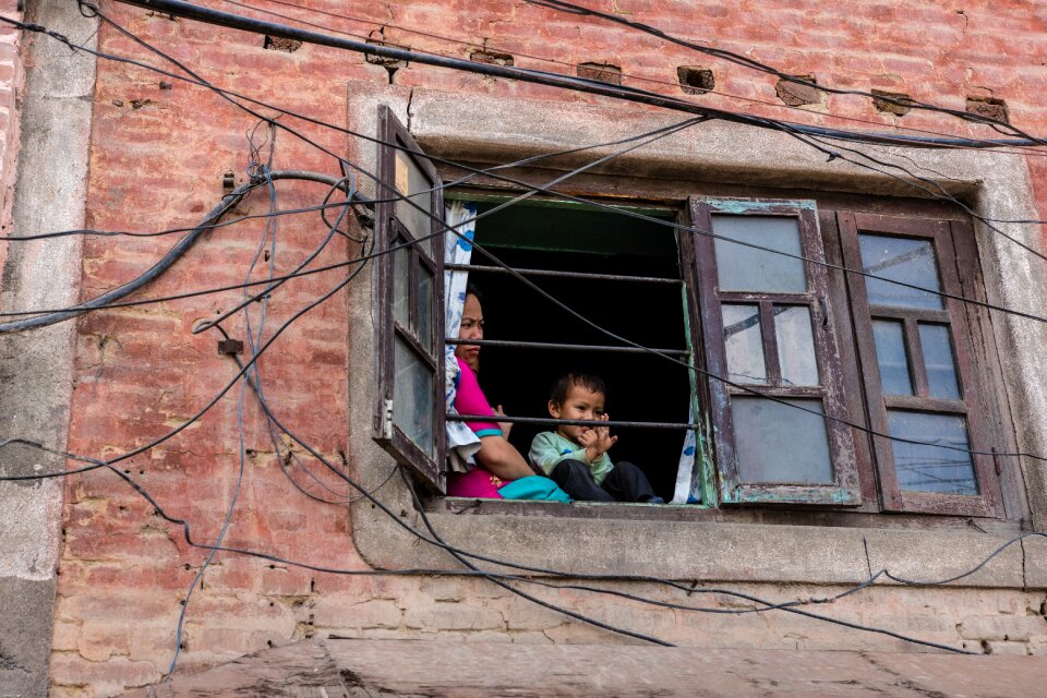 Woman child window