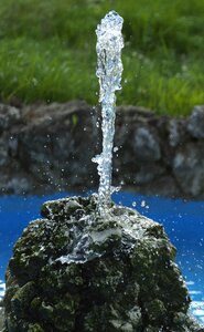 Backlighting splash drop of water photo
