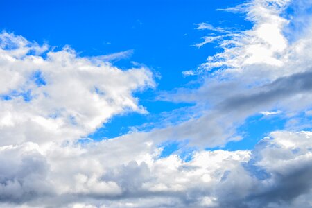 Summer cloud cover fluffy photo