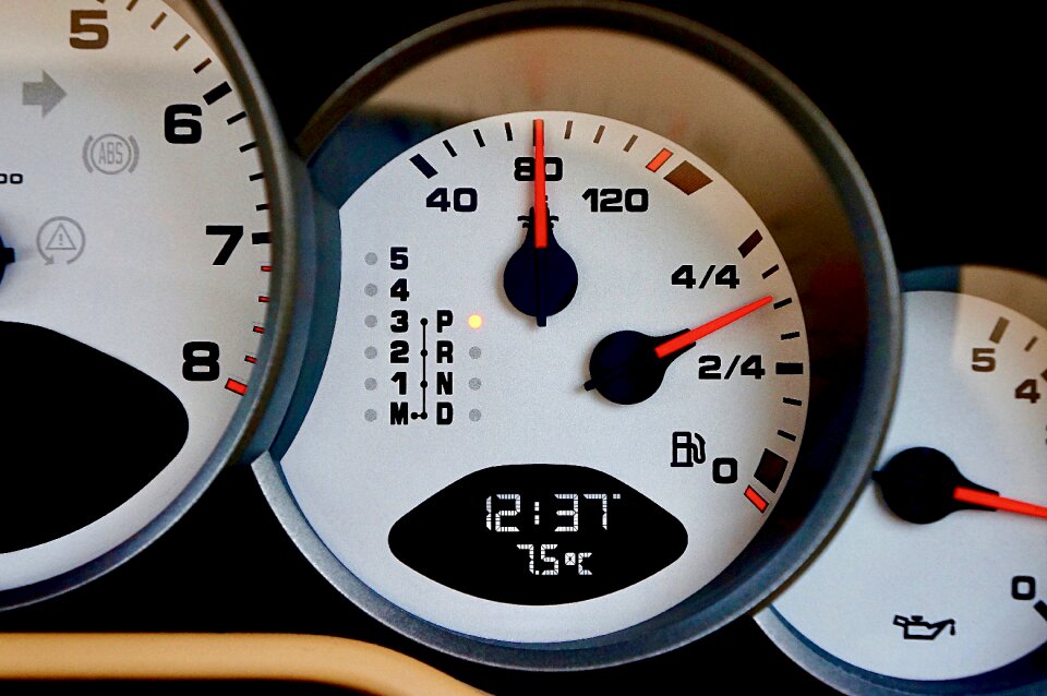 Dial gasoline indicator