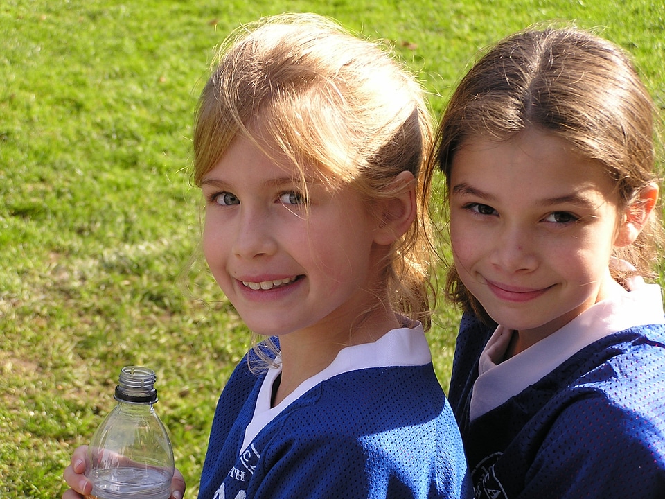 Sisters happy smiling