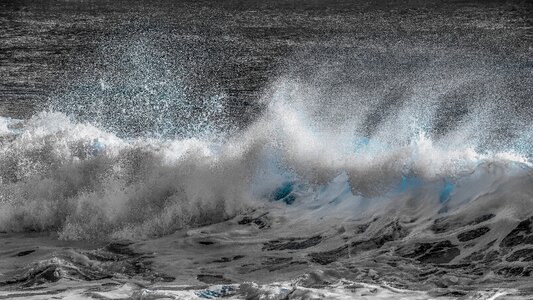 Ocean spray foam photo