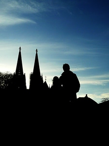 Cathedral spiers towers gegnlicht