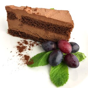 Delicacy chocolate cake sweet dish