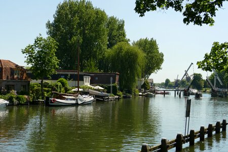 Netherlands bridge boat