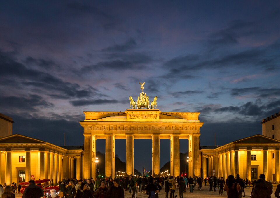 Dusk tourism city