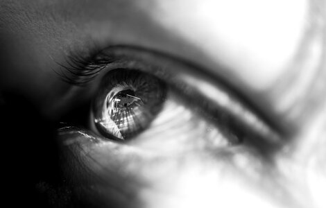 Reflection face woman