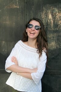 Sunglasses joy portrait photo