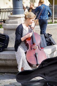Cello woman instrument photo