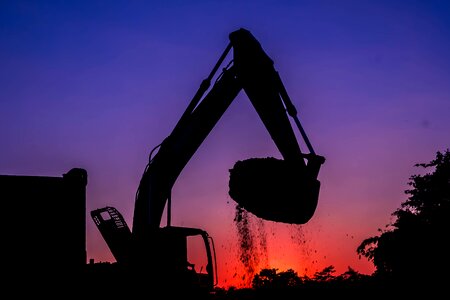 Sunset excavator Free photos