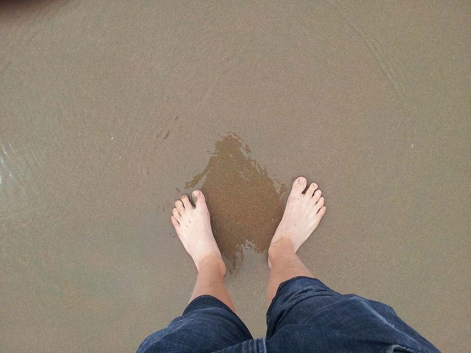 Beach legs relaxation