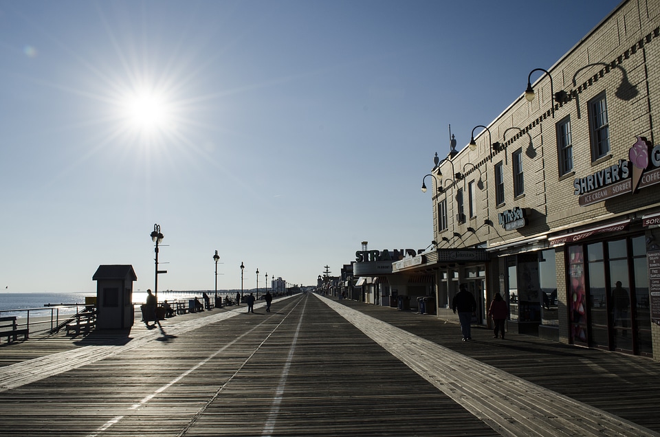 Boardwalk jersey shore ocean