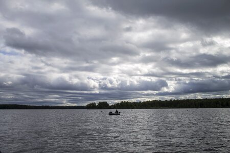 Clouds boat lake