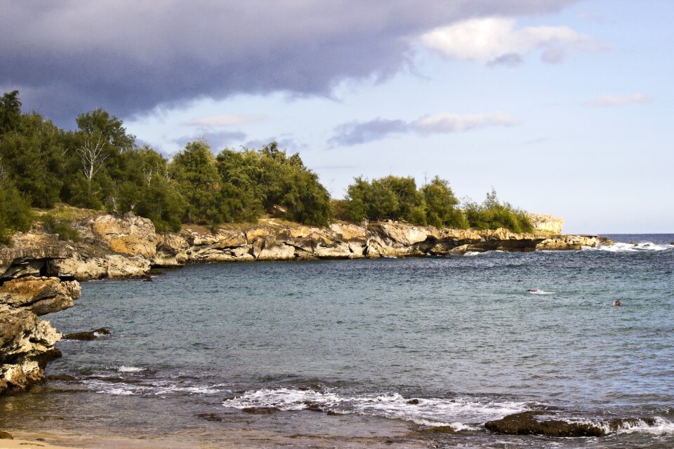 Shore coastline swimmers