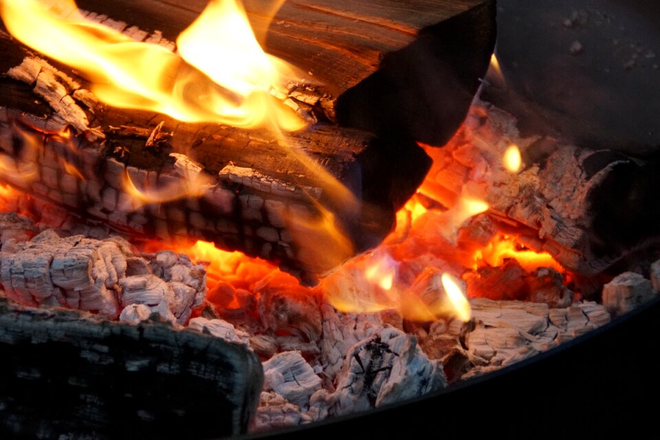 Campfire fireplace spark