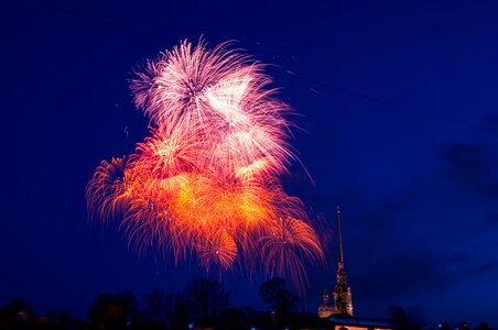 The peter and paul fortress fireworks night photo