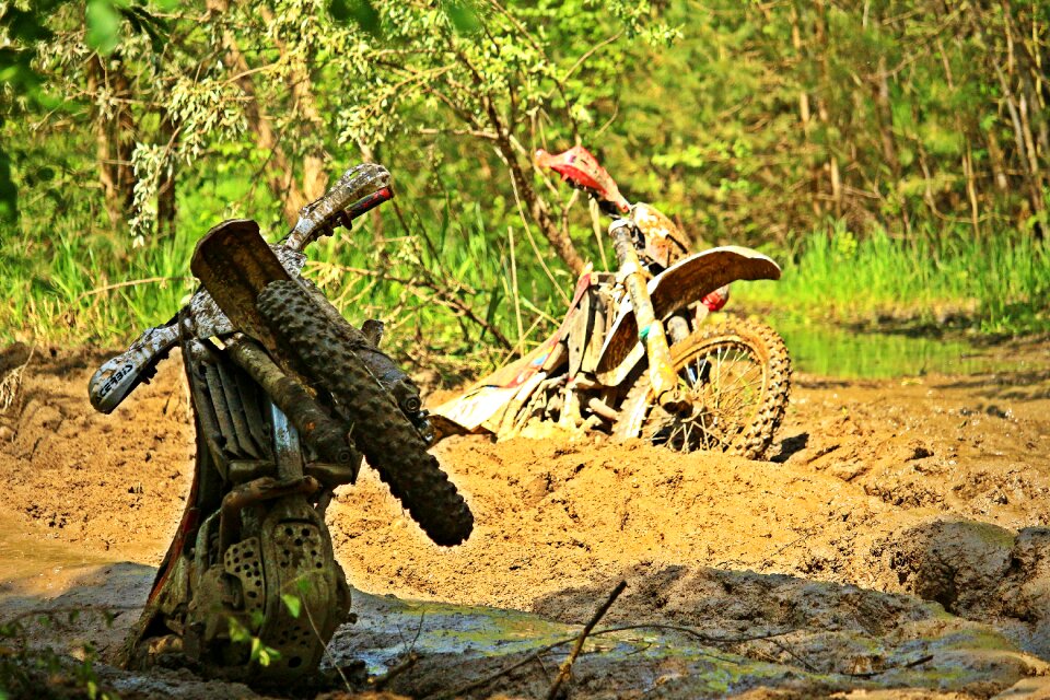 Dirtbike motorcycle dirty