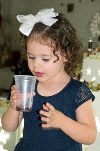 Drinking drinking soda little girl