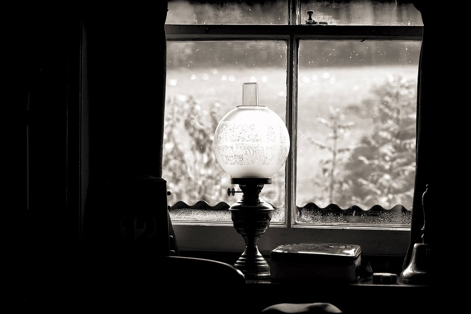 Window black and white black light