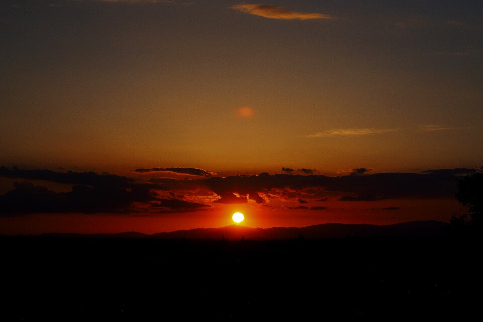 Clouds sun silhouette