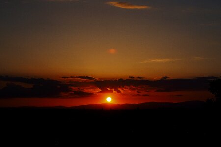 Clouds sun silhouette