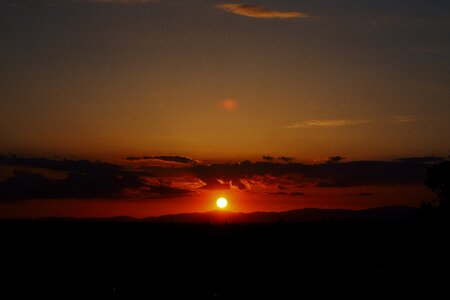 Clouds sun silhouette photo