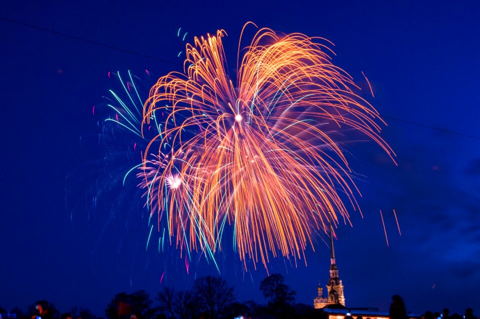 The peter and paul fortress fireworks night
