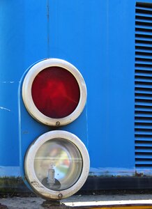 Stop signal red white light