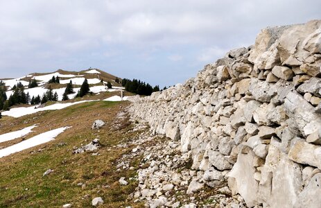 Spring snow hiking