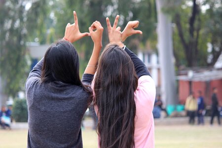 Girls sing