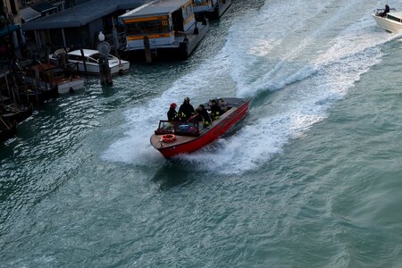 Fire fighter boat italy photo