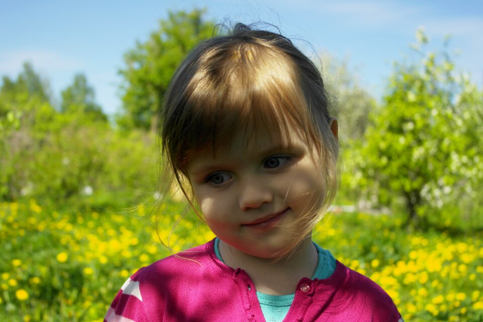 Baby smiling girl kids
